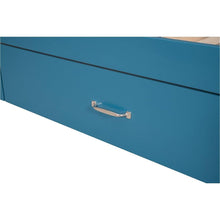 Carregar imagem no visualizador da galeria, Full Size Platform Bed with Drawers and Storage Shelves, Blue