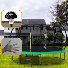 Carregar imagem no visualizador da galeria, 12FT Recreational Kids Trampoline with Safety Enclosure Net & Ladder, Outdoor Recreational Trampolines