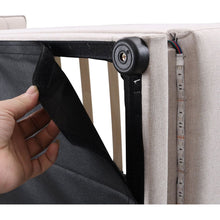 Load image into Gallery viewer, Full Size Upholstered Bed with Hydraulic Storage System and LED Light, Modern Platform Bed with Button-tufted Design Headboard, Beige