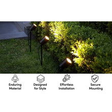 Carregar imagem no visualizador da galeria, 8-Inch Lawn Stakes with Side Wireway | 1/2 NPT Thread (Pack of 2)