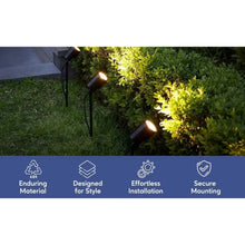 Carregar imagem no visualizador da galeria, 8-Inch Lawn Stakes with Side Wireway | 1/2 NPT Thread (Pack of 2)