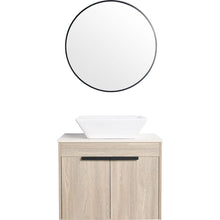 Carregar imagem no visualizador da galeria, 24" Modern Design Float Bathroom Vanity With Ceramic Basin Set, Wall Mounted White Oak Vanity With Soft Close Door, KD-PackingD-Packing Pieces