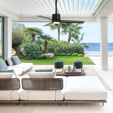 Carregar imagem no visualizador da galeria, 42 Inch Rhine Indoor/Wet Outdoor IP65 Black Anywhere Waterproof Ceiling Fan with LED Light and Convenient Hanging Hook