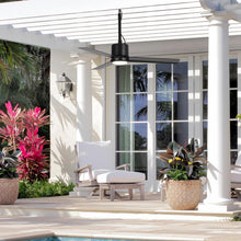 Carregar imagem no visualizador da galeria, 42 Inch Rhine Indoor/Wet Outdoor IP65 Black Anywhere Waterproof Ceiling Fan with LED Light and Convenient Hanging Hook