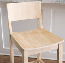 Load image into Gallery viewer, LINON HOME DECOR - DEVIN COUNTER STOOL UNFINISHED (SET OF 2) - CS279UNF02KD