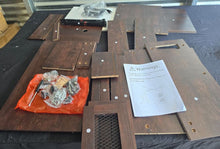 Cargar imagen en el visor de la galería, Farmhouse XXL End Table with Charging Station, Narrow Side Table with USB Ports and Outlets, Nightstand with 2 Drawers Storage, Bedside Tables