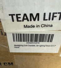 Carregar imagem no visualizador da galeria, Akeelighting Gold Chandeliers Lighting Modern Crystal Chandelier 6 Light Contemporary Girls Bedroom Dining Room Ceiling Hanging Pendant Chandelier Lighting Fixture