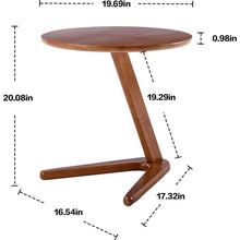 Carregar imagem no visualizador da galeria, Accent Chairs Set of 2 with Side Table, Mid Century Modern Accent Chair, Wood and Fabric Armchairs Side Chair, Lounge Reading Comfy Arm Chair for Living Room, Bedroom, Office