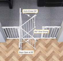 Load image into Gallery viewer, Cumbor 29.7-57" Extra Wide Baby Gate for Stairs, Mom's Choice Awards Winner-Dog Gate for Doorways, Pressure Mounted Walk Through Safety Child Gate