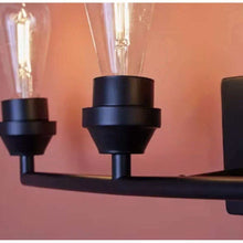 Load image into Gallery viewer, Style Selections 26.75-in 4-Light Black Transitional Vanity Light