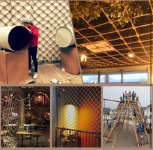 Cargar imagen en el visor de la galería, Cingfanlu Safety Hemp Rope Net Kids Climbing Safety Net Tree House Climbing Children Safety Rope Net Balcony Stairs Fence Railing Garden Playground Pr