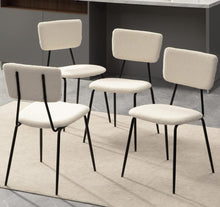 Carregar imagem no visualizador da galeria, Bacyion Dining Room Chairs Set of 2 - Modern Boucle Fabric Kitchen Chairs, Dining Chairs with Metal Legs for Dining Room, Kitchen, Living Room