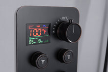 Cargar imagen en el visor de la galería, 12-Inch Or 16 inch Non-LED Oil Rubbed Bronze (ORB) Ceiling-Mounted 4-Way Thermostatic Valve with Wall-Mounted 12-Inch Rain Head, Body Jets, and Dual Functionality