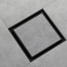 Load image into Gallery viewer, Oil rubbered bronze brass shower drain 4 inch square with ABS base