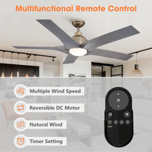 Carregar imagem no visualizador da galeria, 56" Genoa Farmhouse DC Motor Downrod Mount Reversible Ceiling Fan with Lighting and Remote Control