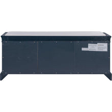 Load image into Gallery viewer, Storage Bench with 2 Drawers and 2 Cabinets, Shoe Bench with Removable Cushion for Living Room, Entryway (Antique Navy)