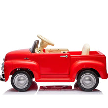 Carregar imagem no visualizador da galeria, 12V Kids Ride On truck car w/parents control, Licensed Chevrolet 3100 pickup,electric car for kid,Vintage modeling,3 speeds,LED Lights,Bluetooth,USB,High-power up to 3.11 MPH,age 3+
