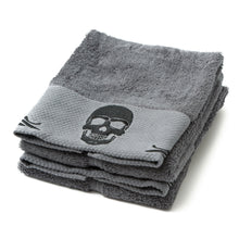 Load image into Gallery viewer, Gothic Skull Embroidery Hand Towel Set