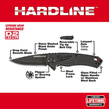Carregar imagem no visualizador da galeria, Milwaukee 48-22-1997 2.5 in. HARDLINE™ Smooth Drop Point Blade Pocket Knife