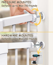 Load image into Gallery viewer, Cumbor 29.7-57" Extra Wide Baby Gate for Stairs, Mom's Choice Awards Winner-Dog Gate for Doorways, Pressure Mounted Walk Through Safety Child Gate