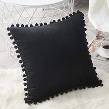 Carregar imagem no visualizador da galeria, Velvet Pom Pom Cushion Covers