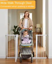 Carregar imagem no visualizador da galeria, Baby Gate Extra Wide 29.5-51.5" Pressure Mounted Dog Gate with Walk Through Door