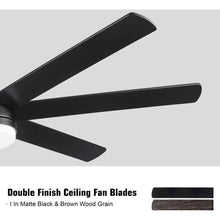 Carregar imagem no visualizador da galeria, 72 In Farmhouse Ceiling Fan with Plywood Blades for Dining Room
