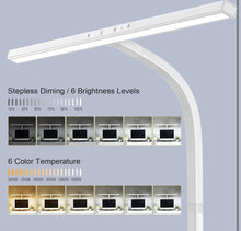 Load image into Gallery viewer, EppieBasic LED Desk Lamp, 24W Architect Clamp Task Table Lamp, Office Desk Lamp Super Bright Extra Wide Area Drafting Work Light,6 Color Modes and Ste
