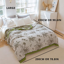 Carregar imagem no visualizador da galeria, Reversible Pastoral Leaf Cotton Quilt
