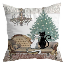 Carregar imagem no visualizador da galeria, Vintage Black Cat Cushion Covers