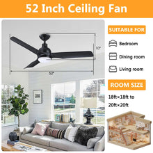 Carregar imagem no visualizador da galeria, 52" Cason Induatrial Downrod Mount Reversible Ceiling Fan with LED Lighting and Remote Control