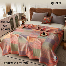 Carregar imagem no visualizador da galeria, Reversible Colorful Cotton Square Quilt