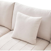 Carregar imagem no visualizador da galeria, 89x79"Modern Sectional Sofa with Vertical Stripes,2 Pillows,5-Seat Couch with Convertible Ottoman,Various Combinations,L-Shape Indoor Furniture for Living Room,Apartment, 3 Colors