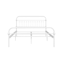 Carregar imagem no visualizador da galeria, 86.4" L X 59.6" W X 44" H Metal Bed Frame Queen Size Standerd Bed Frame - WHITE