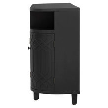 Load image into Gallery viewer, Curved Design Storage Cabinet made of Fraxinus Mandschuric Solid Wood Veneer, Featuring Four Doors and Adjustable Shelves, Suitable for Corridors, Entrances and Study.