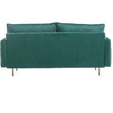 Load image into Gallery viewer, DongHeng Modern Living Room Velvet Fabric Sofa Couch, Loveseat Sofa with pocket, Green