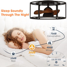 Carregar imagem no visualizador da galeria, 20" Kanpur Industrial Flush Mount Reversible Ceiling Fan with LED Lighting and Remote Control