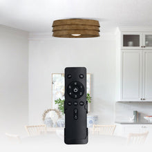 Carregar imagem no visualizador da galeria, 22" Farmhouse Flush Mount Reversible Ceiling Fan with LED Lighting and Remote Control