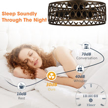 Carregar imagem no visualizador da galeria, 21" Kanpur Farmhouse Flush Mount Reversible Ceiling Fan with LED Lighting and Remote Control