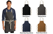 Carregar imagem no visualizador da galeria, A815 Canvas Full Length Two Pocket Apron