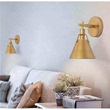 Load image into Gallery viewer, Gepow Gold Wall Sconce Antique Light Fixture For Bedroom Bathroom