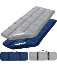 Cargar imagen en el visor de la galería, Cot Mattress Topper (Improved Thickness), Quilted Cot Pads for Camping, Soft Comfortable Sleeping Cot Mattress Pad Only, Camping Mattress Pad 75"x30"
