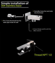 Cargar imagen en el visor de la galería, 16'' LED two function Brushed Nickel Rain Rainfall showers with handle sprayers