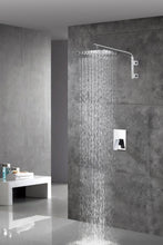 Cargar imagen en el visor de la galería, 12-Inch Rain Head Big Arc Wall Mount Chrome Shower System - Single or Two Function Rough-In Valve with Trim