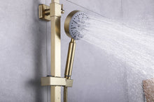 Cargar imagen en el visor de la galería, Luxury Brushed Gold 3-Function Exposed Shower Set with Handheld Shower and Tub Spout