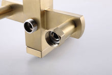 Cargar imagen en el visor de la galería, Luxury Brushed Gold 3-Function Exposed Shower Set with Handheld Shower and Tub Spout