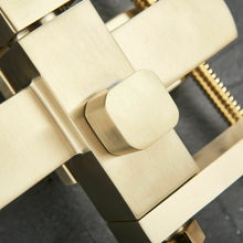 Cargar imagen en el visor de la galería, Luxury Brushed Gold 3-Function Exposed Shower Set with Handheld Shower and Tub Spout