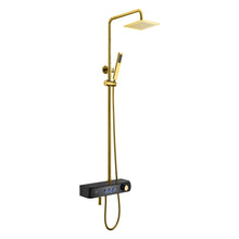 Cargar imagen en el visor de la galería, Gold Thermostatic Shower Set with Digital Display, Hand Shower, Tub Spout - 3 Functions