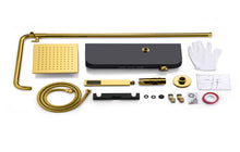 Cargar imagen en el visor de la galería, Gold Thermostatic Shower Set with Digital Display, Hand Shower, Tub Spout - 3 Functions
