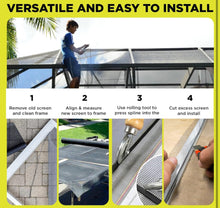 Load image into Gallery viewer, Docazoo DocaScreen Window Screen Replacement - DIY for House Windows, Door, Pool, Porch or Back Patio - Easy to Cut Fiberglass Roll Screen Door Mesh,